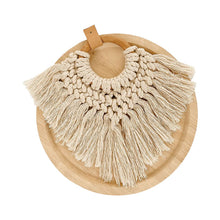 Load image into Gallery viewer, MACRAME DISK WITH TIMBER RING
