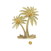 Load image into Gallery viewer, Stone colour Palm Cushion with palm tree accent pieces gives this cushion a luxe look and will compliment your tropical interiors. Palm tree cushion accessory
