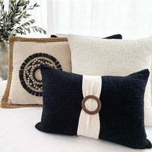 Load image into Gallery viewer, SEAGRASS DISK ROUND BLACK &amp; NEUTRAL
