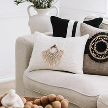 Load image into Gallery viewer, MACRAME DISK WITH TIMBER RING
