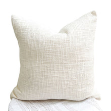 Load image into Gallery viewer, Our cream or off-white cushions are perfect texture cushion to style a bed or to use as a sofa cushion. Cushion covers 50x50 - Square cushion covers
