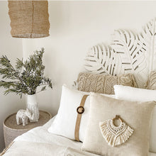 Load image into Gallery viewer, MACRAME DISK WITH TIMBER RING
