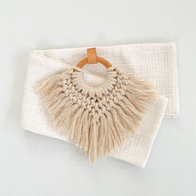 Load image into Gallery viewer, Macrame shield cushion accessory is the perfect Boho decoration
