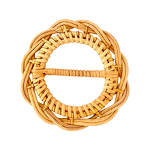 Load image into Gallery viewer, RATTAN ROUND BUCKLE DECORATIVE
